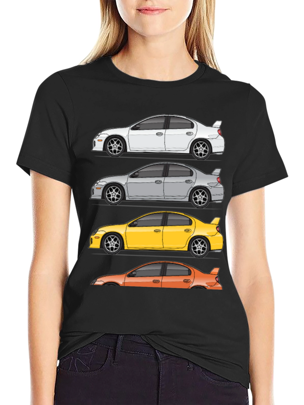 Neon SRT-4 Car T-Shirt - Automotive Enthusiast Tee