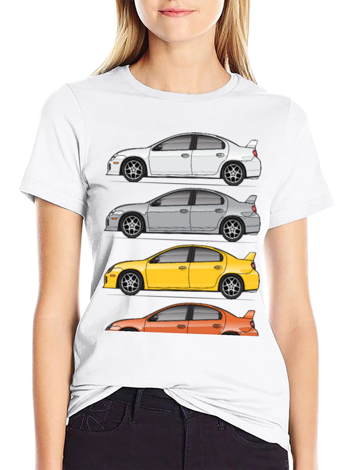 Neon SRT-4 Car T-Shirt - Automotive Enthusiast Tee