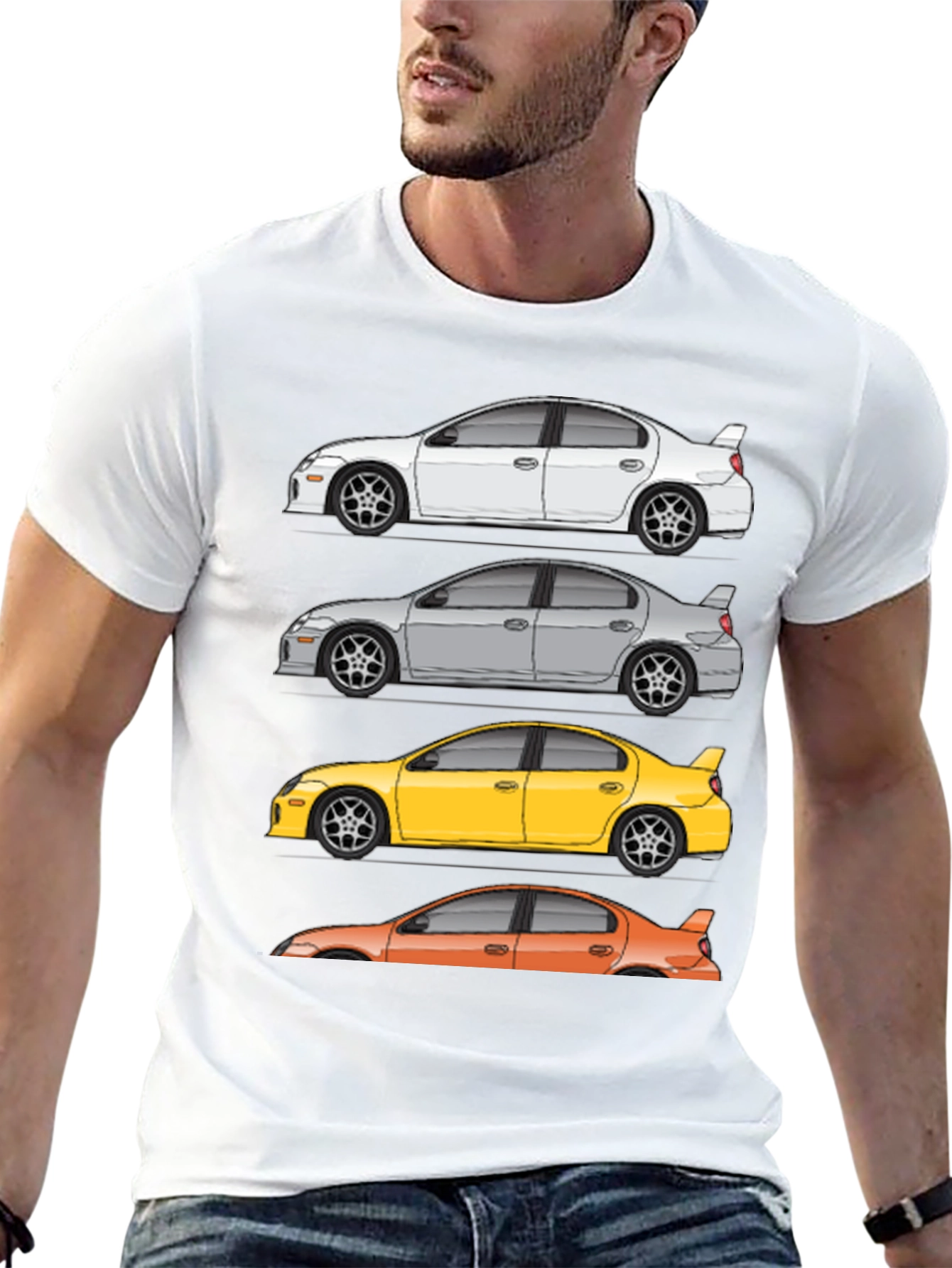 Neon SRT-4 Car T-Shirt - Automotive Enthusiast Tee