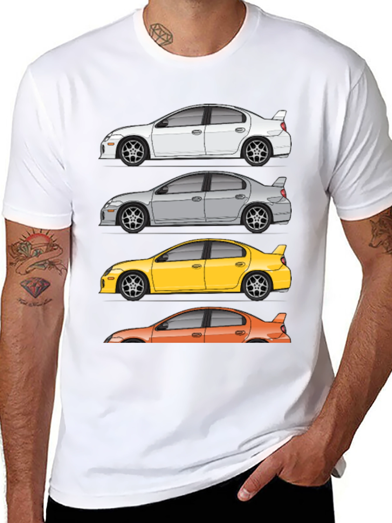 Neon SRT-4 Car T-Shirt - Automotive Enthusiast Tee