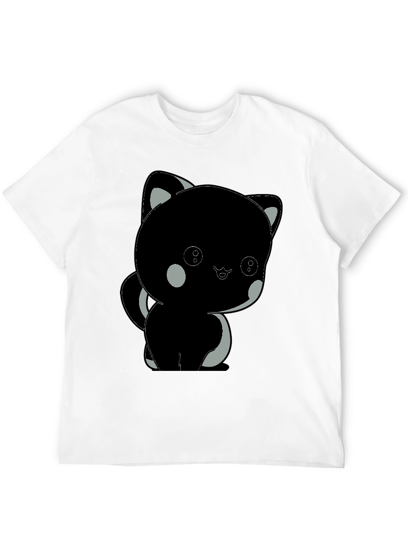 Cute Black Cat Graphic T-Shirt