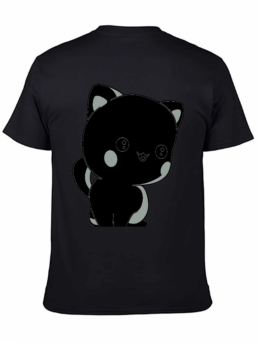 Cute Black Cat Graphic T-Shirt