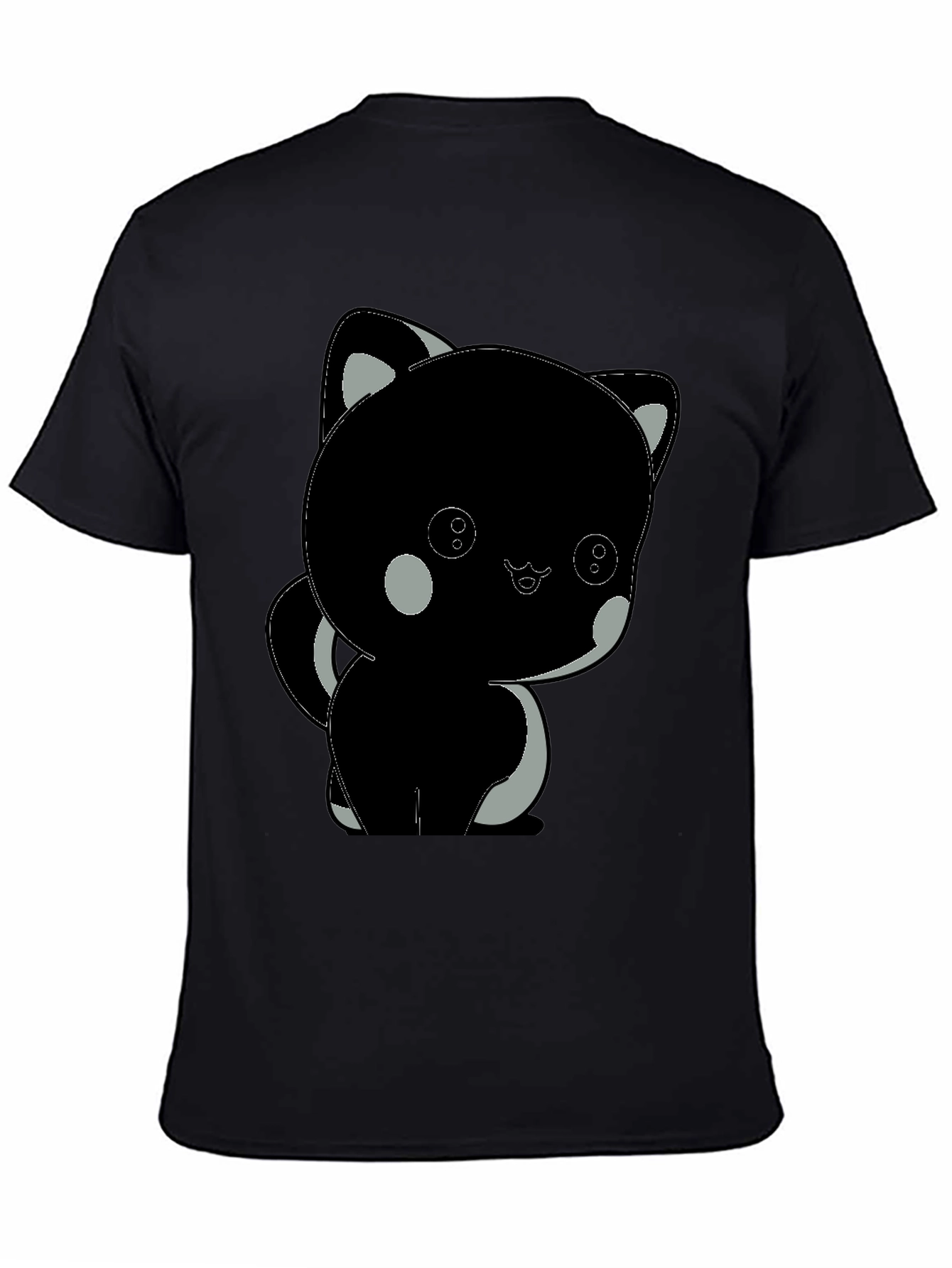 Cute Black Cat Graphic T-Shirt