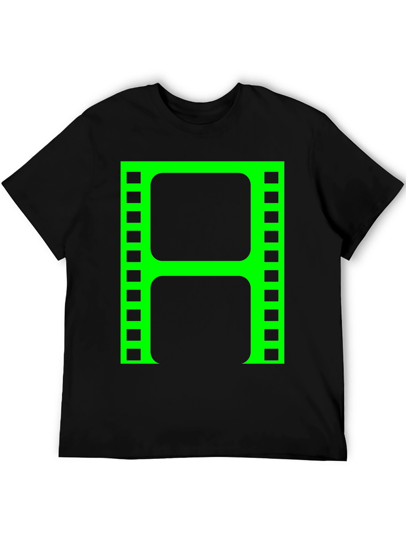 Retro Film Reel T-Shirt - Black Movie Buff Tee