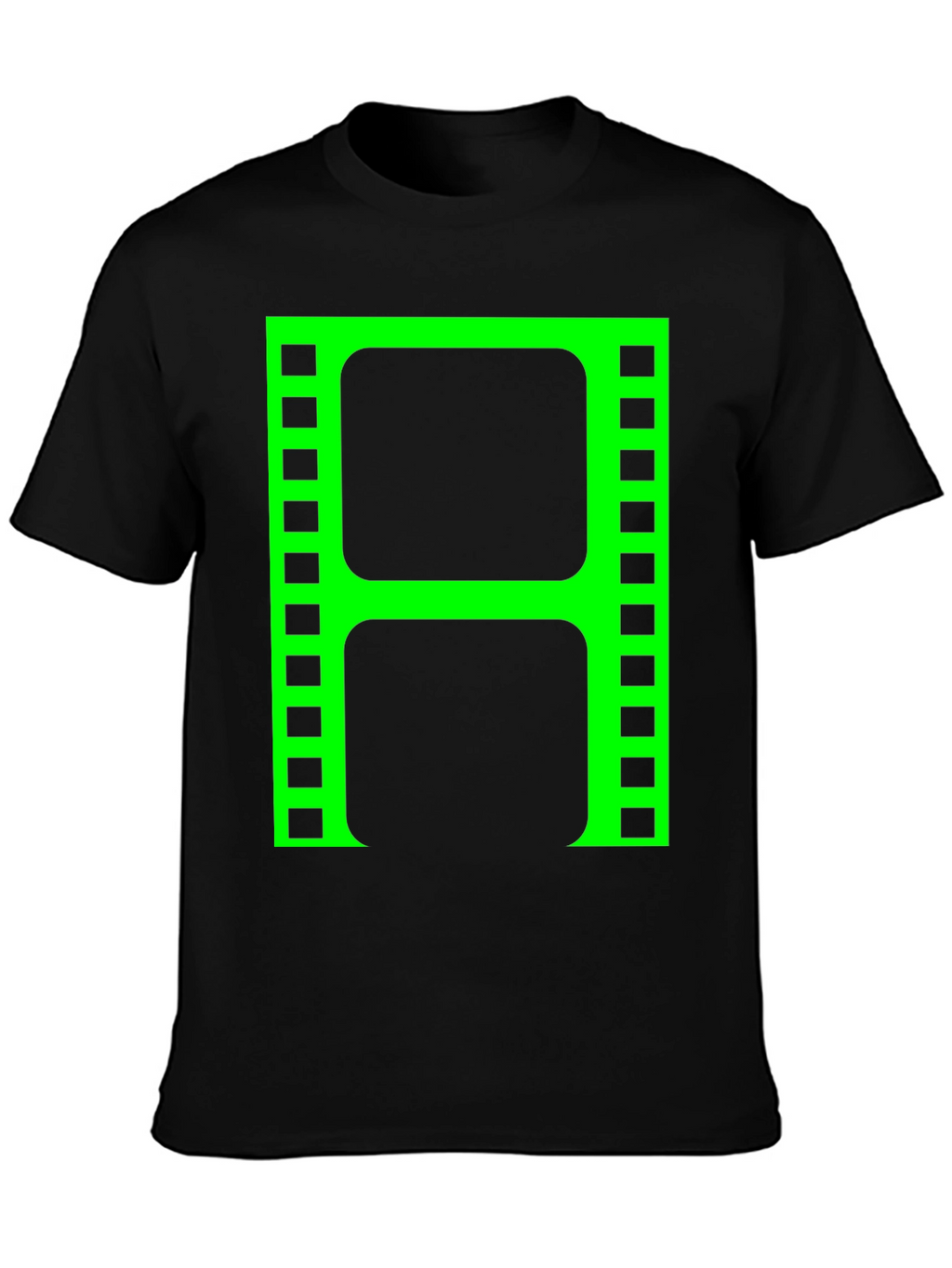 Retro Film Reel T-Shirt - Black Movie Buff Tee