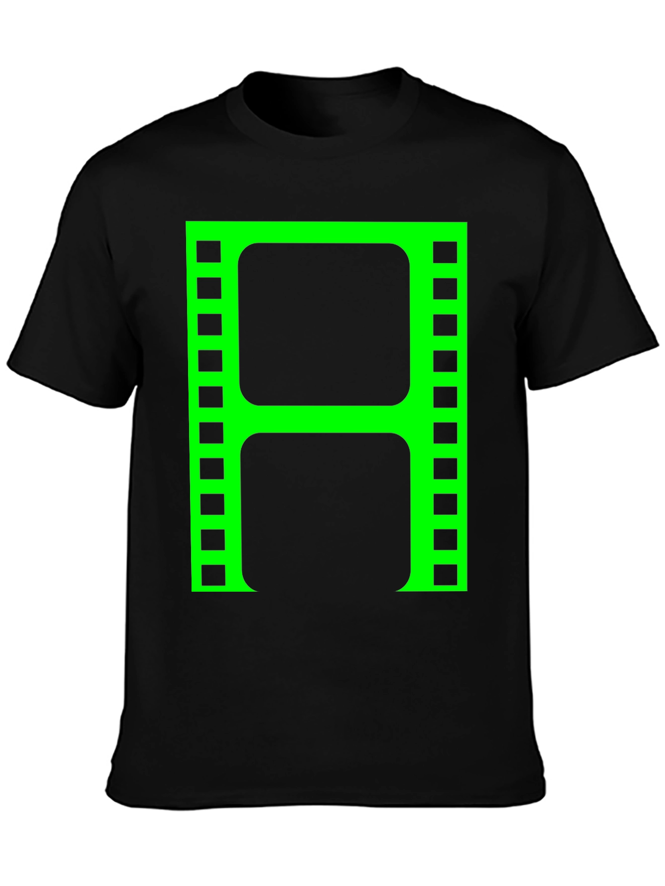 Retro Film Reel T-Shirt - Black Movie Buff Tee