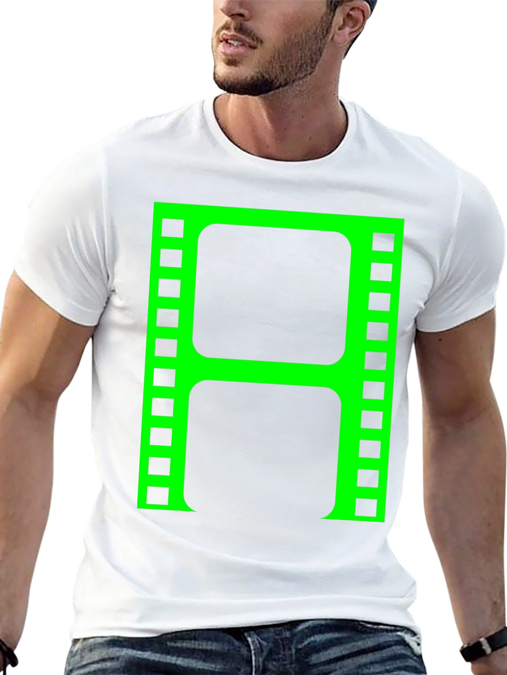 Retro Film Reel T-Shirt - Black Movie Buff Tee