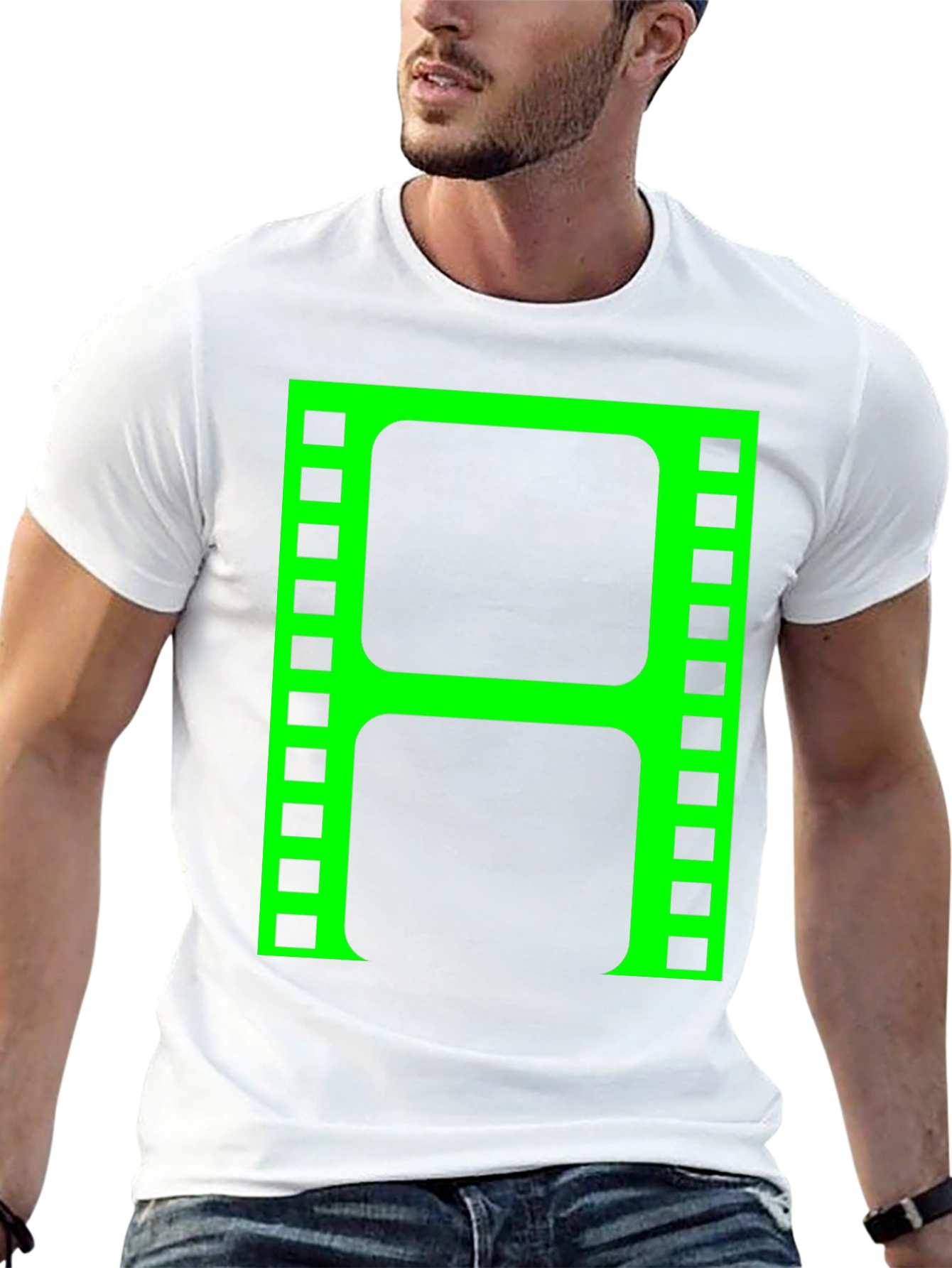 Retro Film Reel T-Shirt - Black Movie Buff Tee