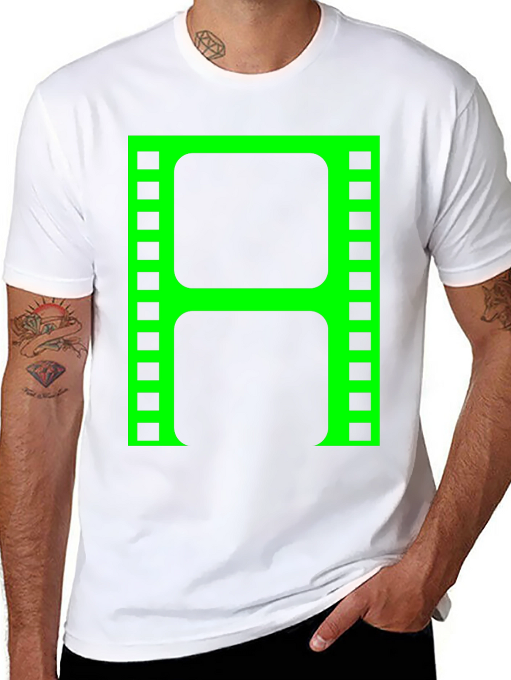 Retro Film Reel T-Shirt - Black Movie Buff Tee