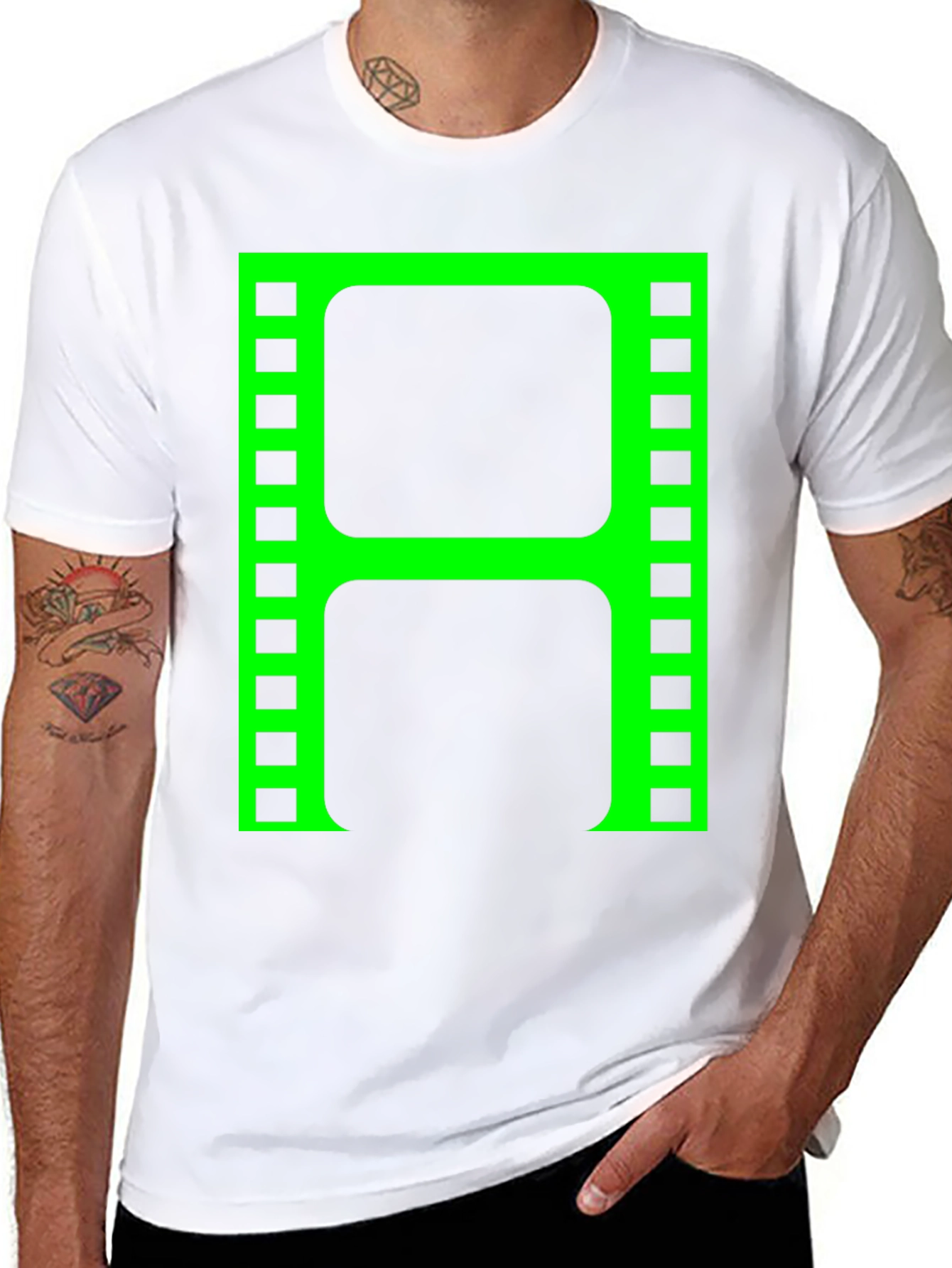 Retro Film Reel T-Shirt - Black Movie Buff Tee
