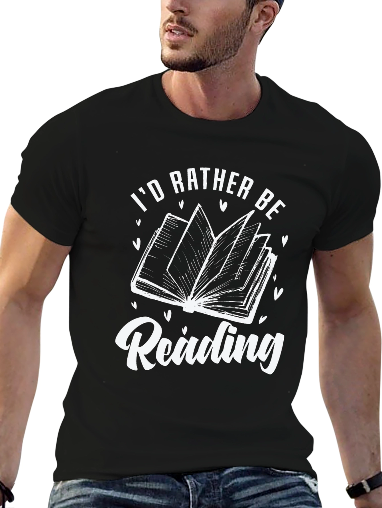 Id Rather Be Reading Black T-Shirt