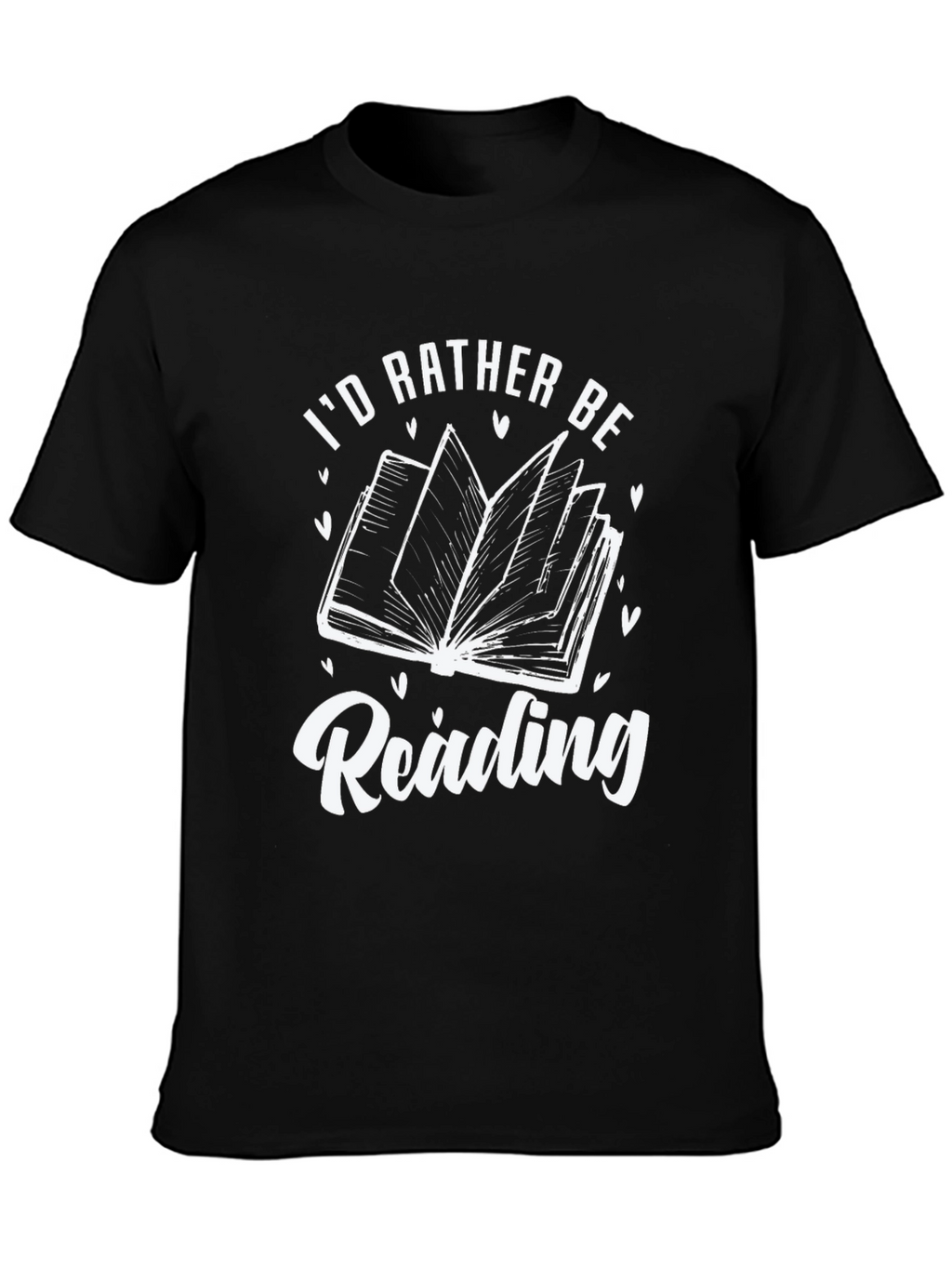 Id Rather Be Reading Black T-Shirt