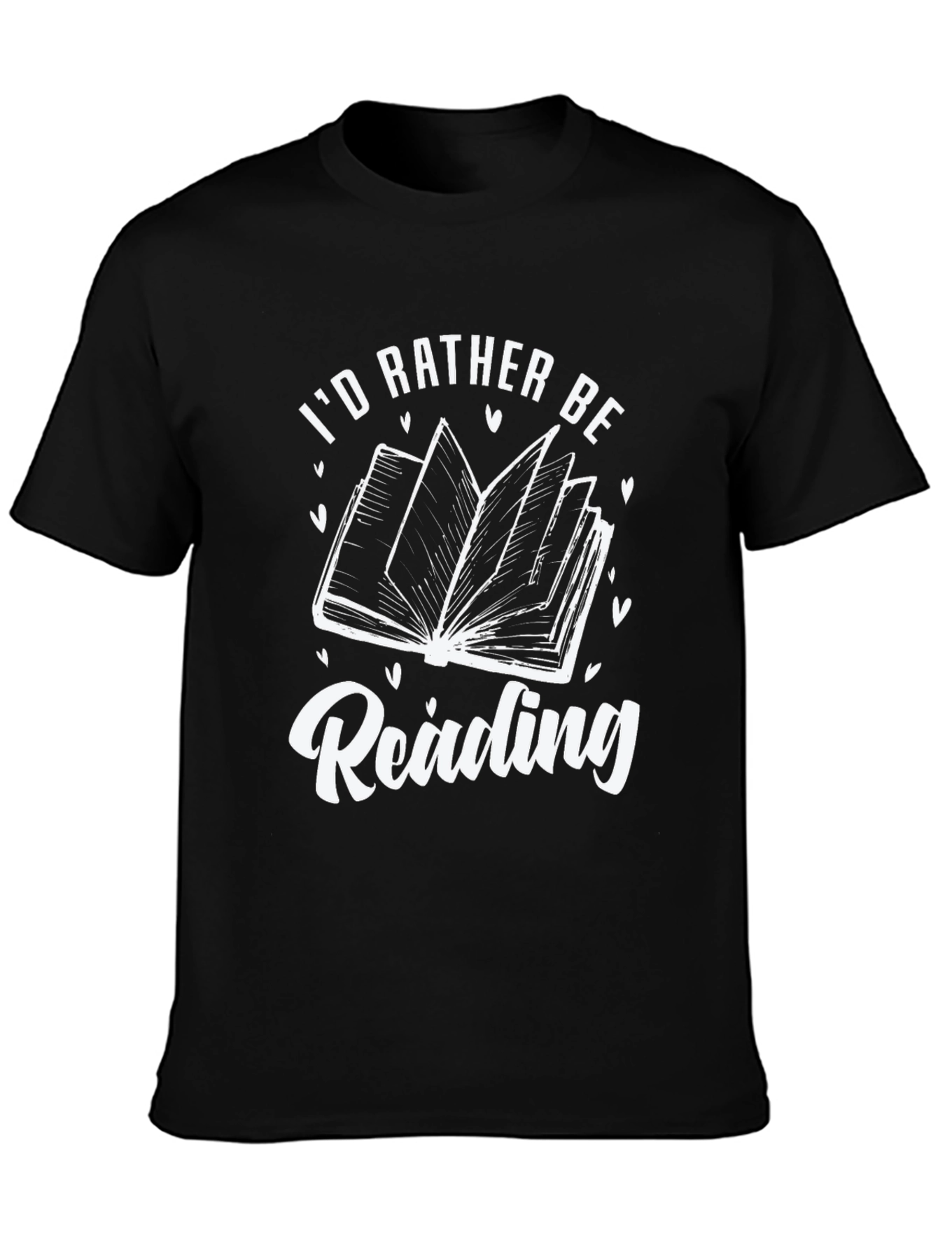 Id Rather Be Reading Black T-Shirt