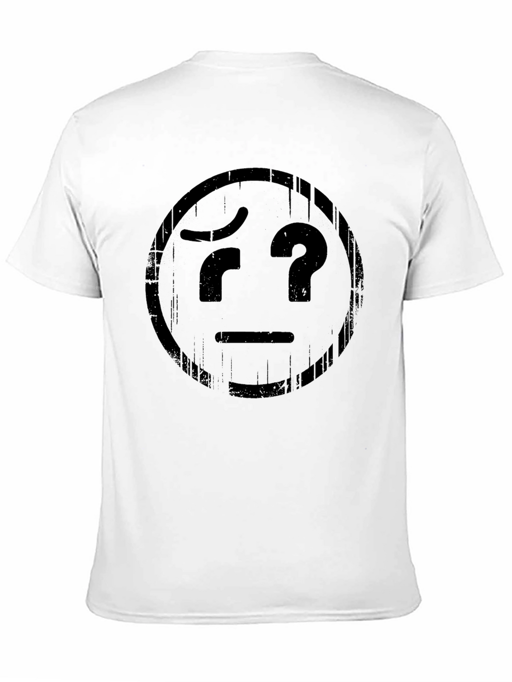 Confused Emoji Graphic T-Shirt - Black Cotton Tee