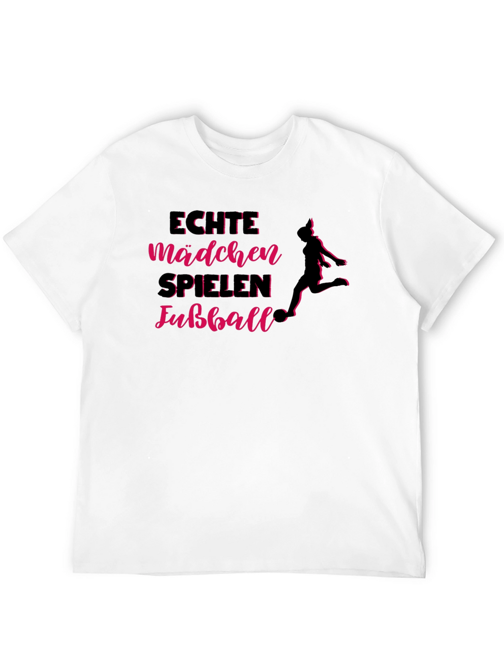 Echte Mädchen Spielen Fußball T-Shirt