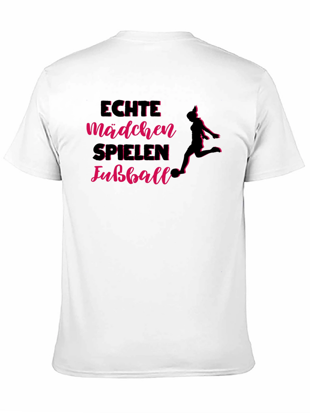 Echte Mädchen Spielen Fußball T-Shirt