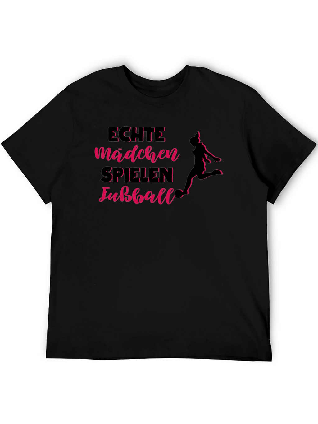 Echte Mädchen Spielen Fußball T-Shirt