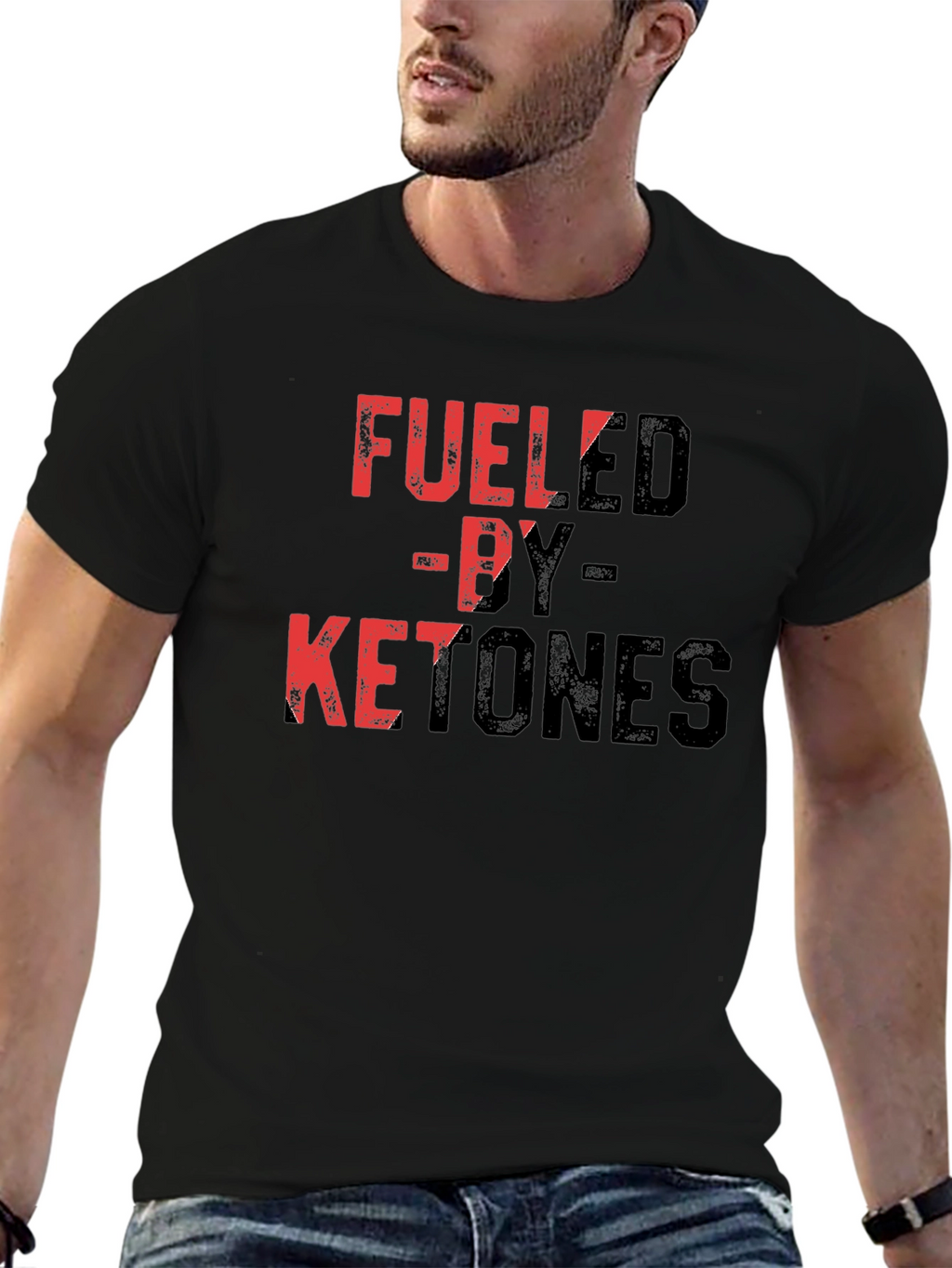 Fueled by Ketones Black Graphic T-Shirt