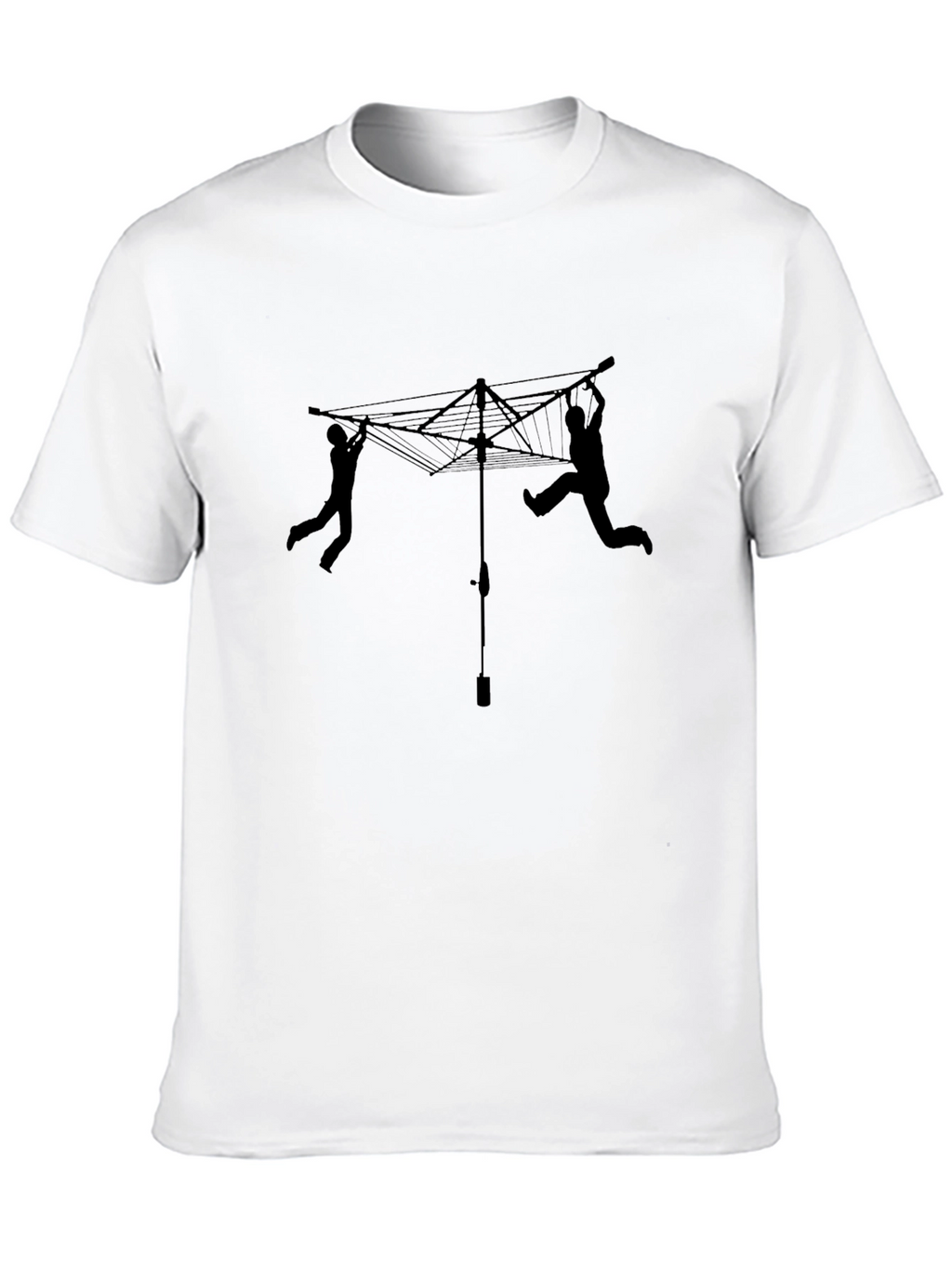 Funny Clothesline T-Shirt - Black Humor Tee