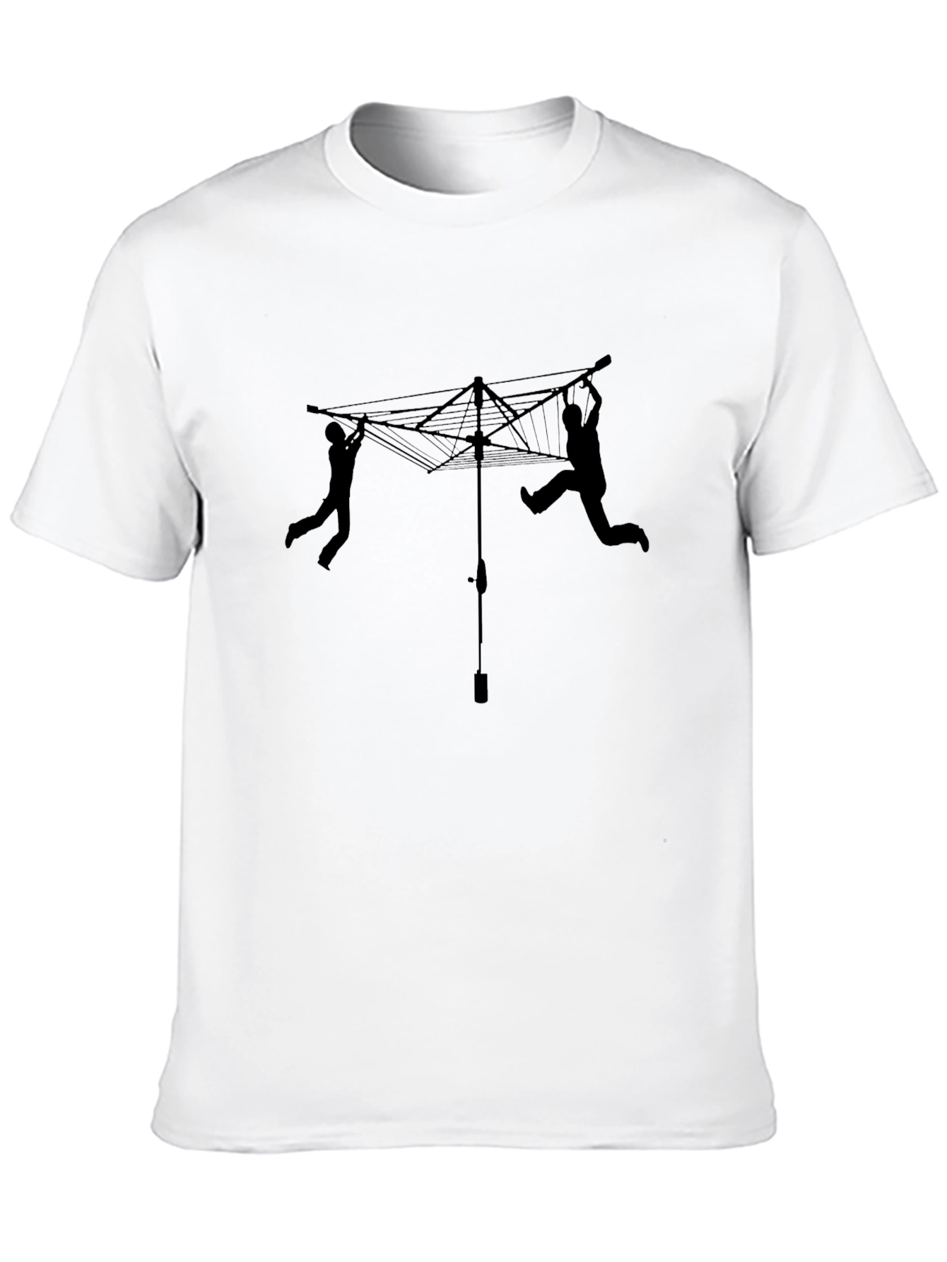 Funny Clothesline T-Shirt - Black Humor Tee