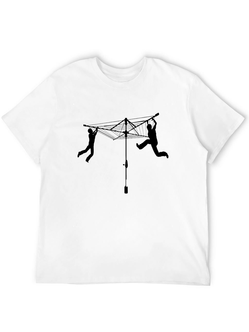 Funny Clothesline T-Shirt - Black Humor Tee