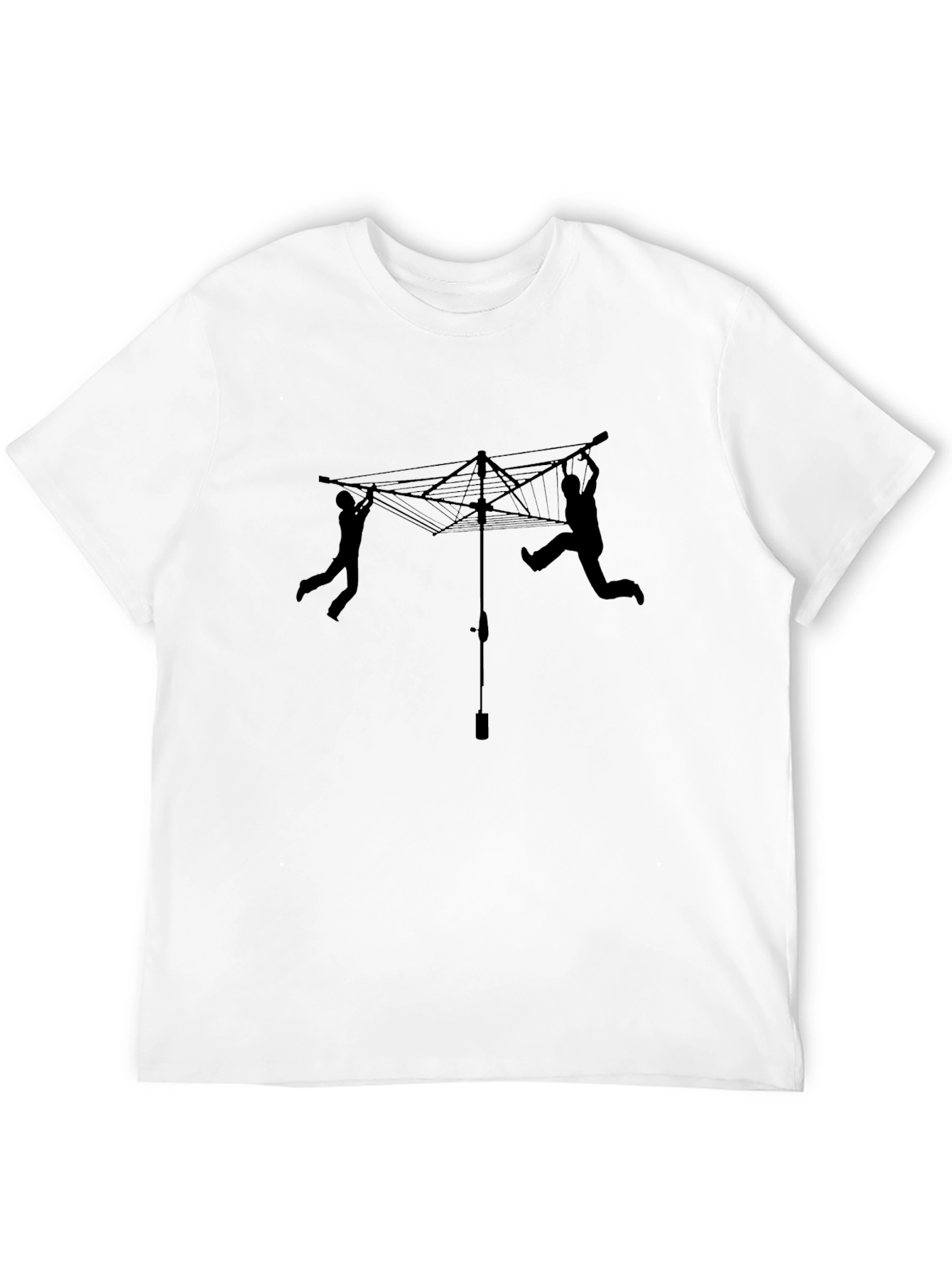 Funny Clothesline T-Shirt - Black Humor Tee