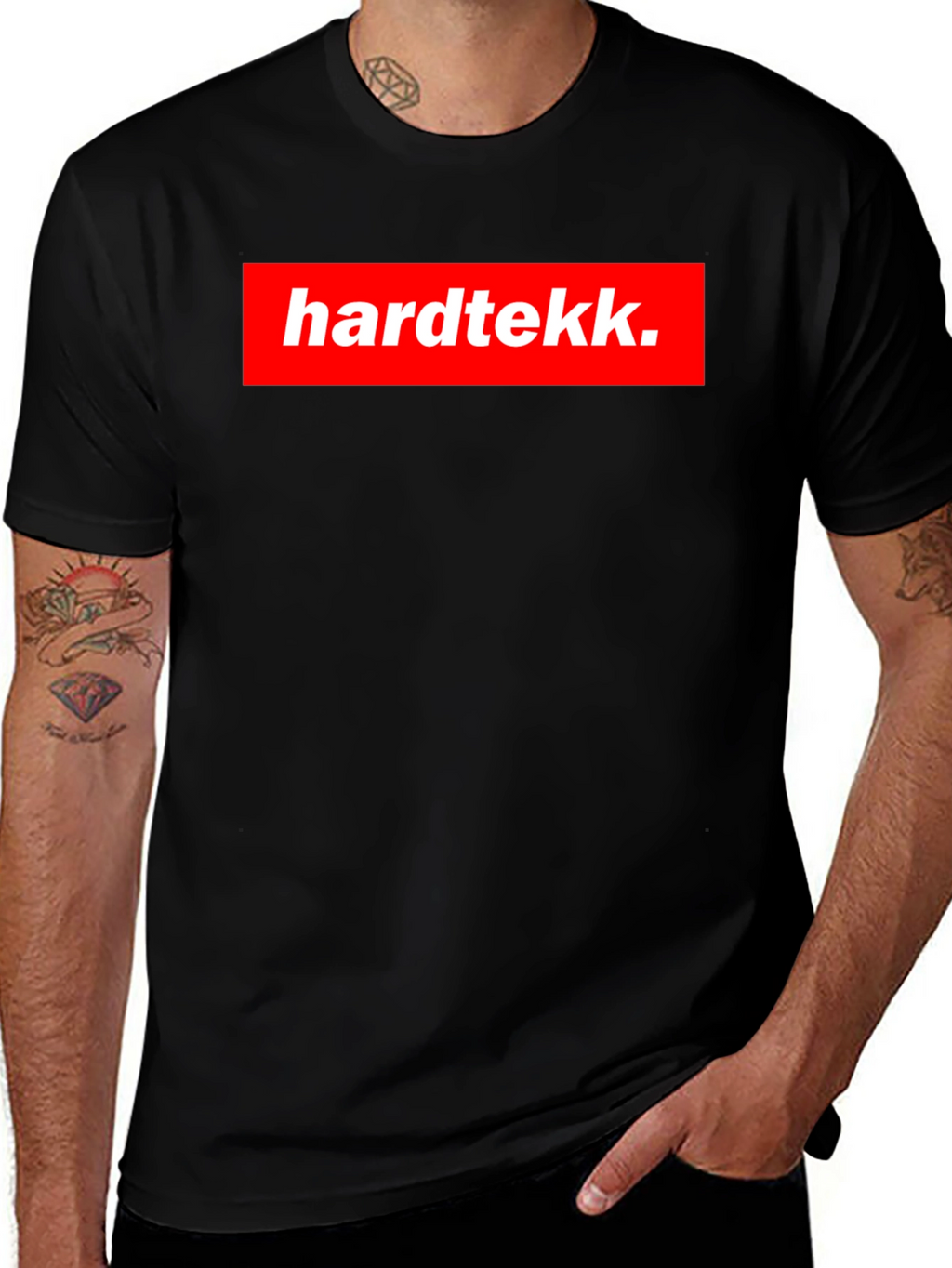 Hardtekk Black T-Shirt - Bold Graphic Tee