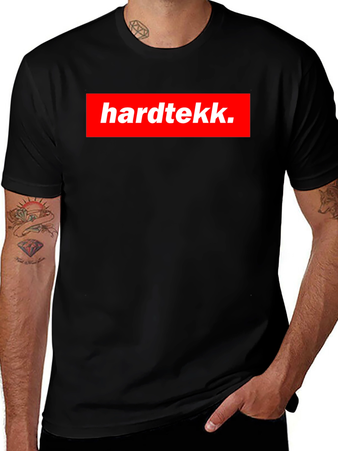 Hardtekk Black T-Shirt - Bold Graphic Tee