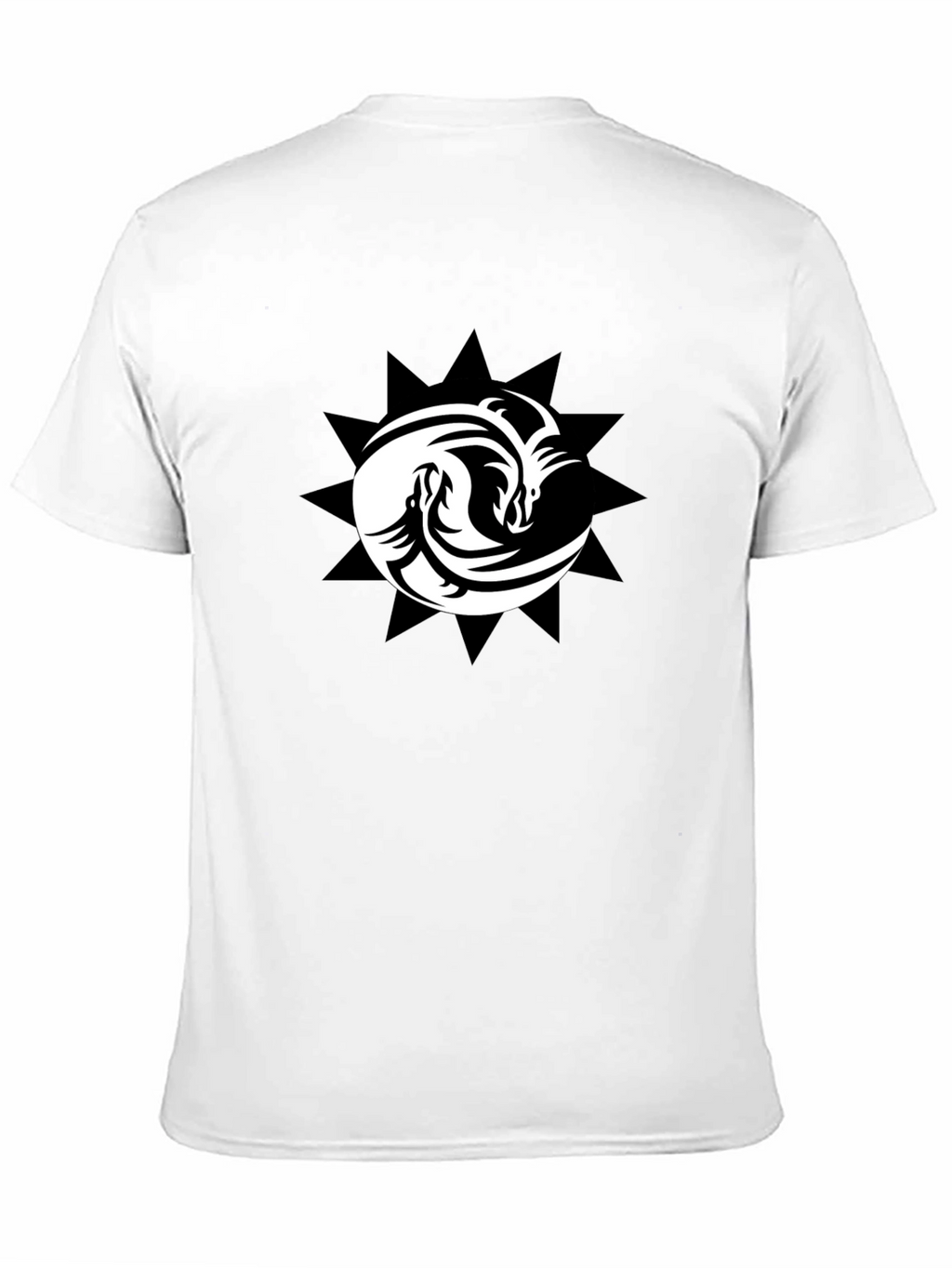 Yin Yang Dragons Black T-Shirt