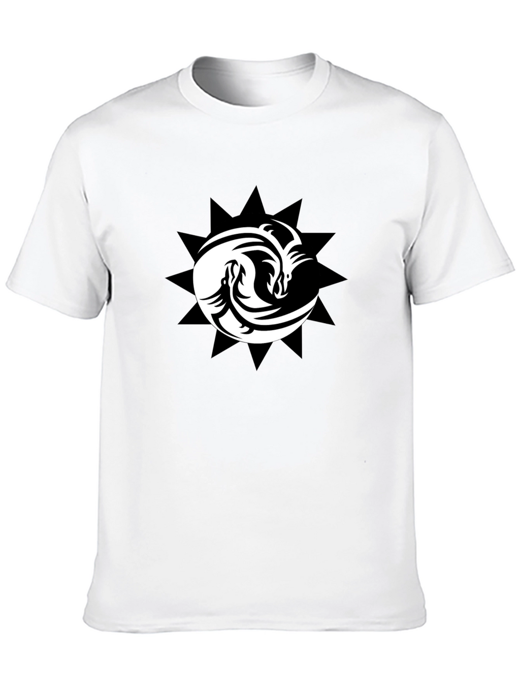 Yin Yang Dragons Black T-Shirt