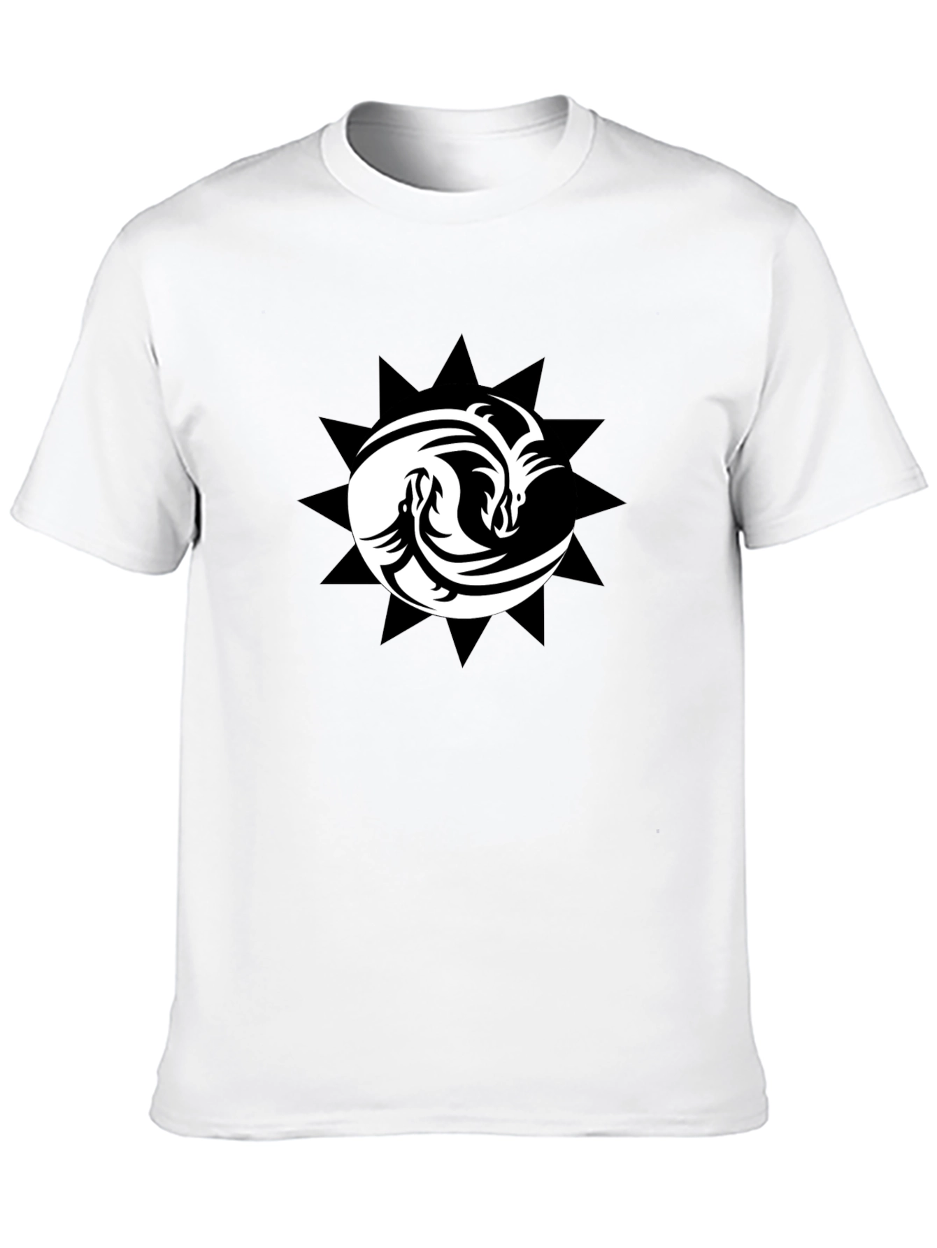 Yin Yang Dragons Black T-Shirt