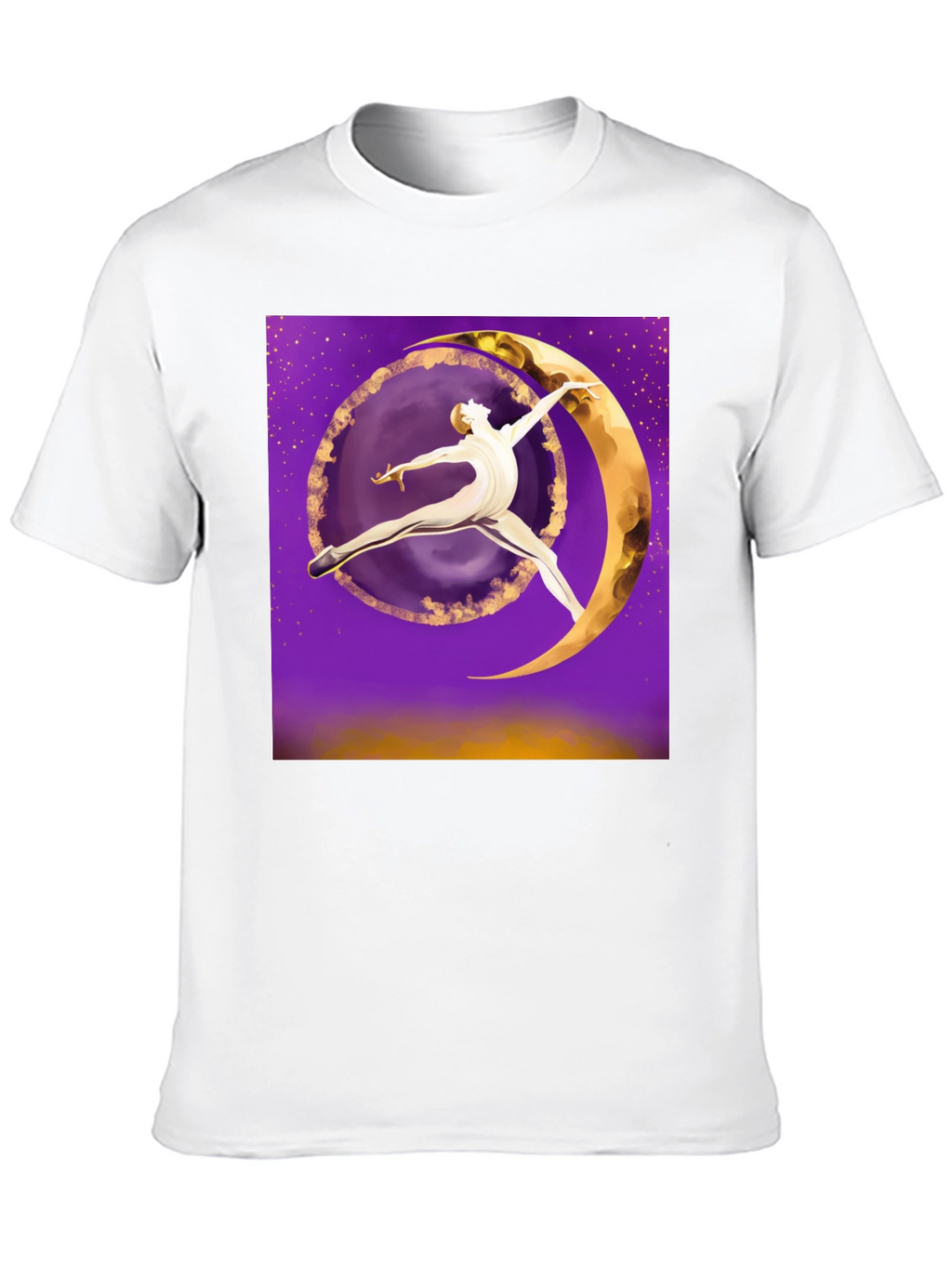 Celestial Dancer Graphic Tee - Unique Moon Art T-Shirt
