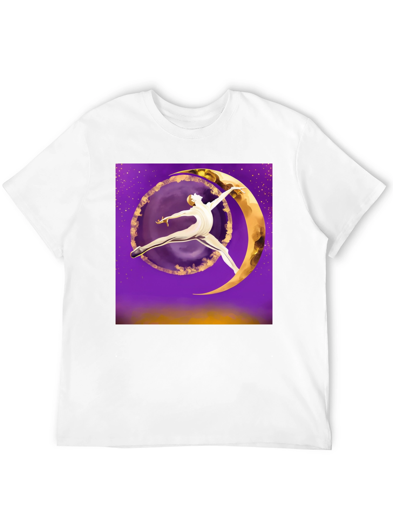 Celestial Dancer Graphic Tee - Unique Moon Art T-Shirt