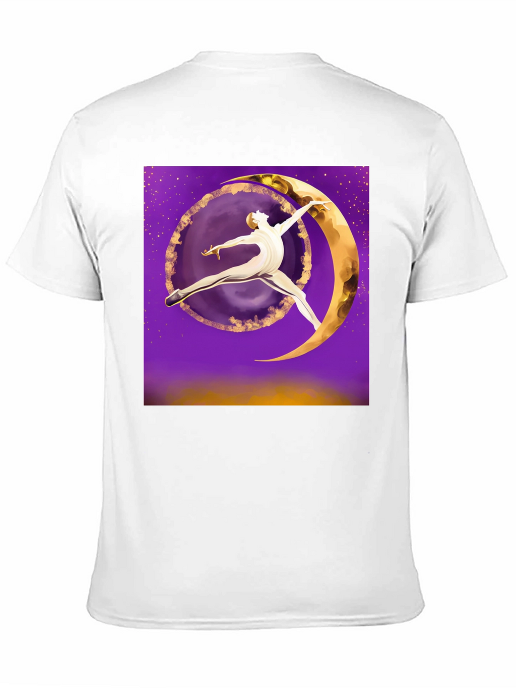 Celestial Dancer Graphic Tee - Unique Moon Art T-Shirt