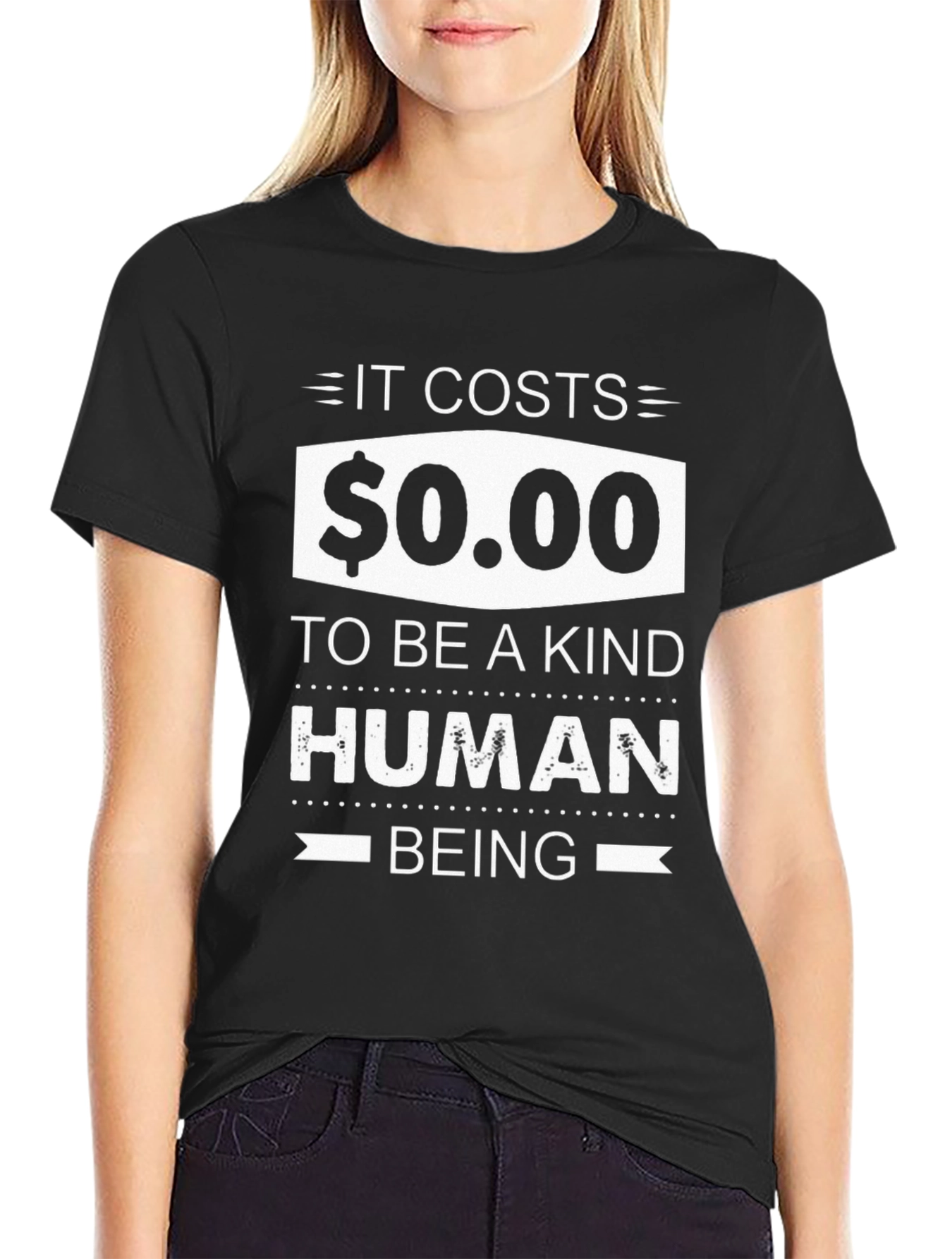 Kind Human Black Graphic Tee