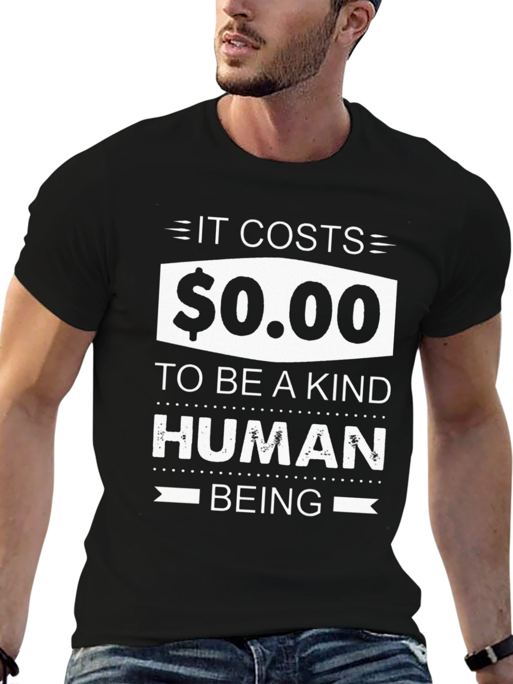 Kind Human Black Graphic Tee
