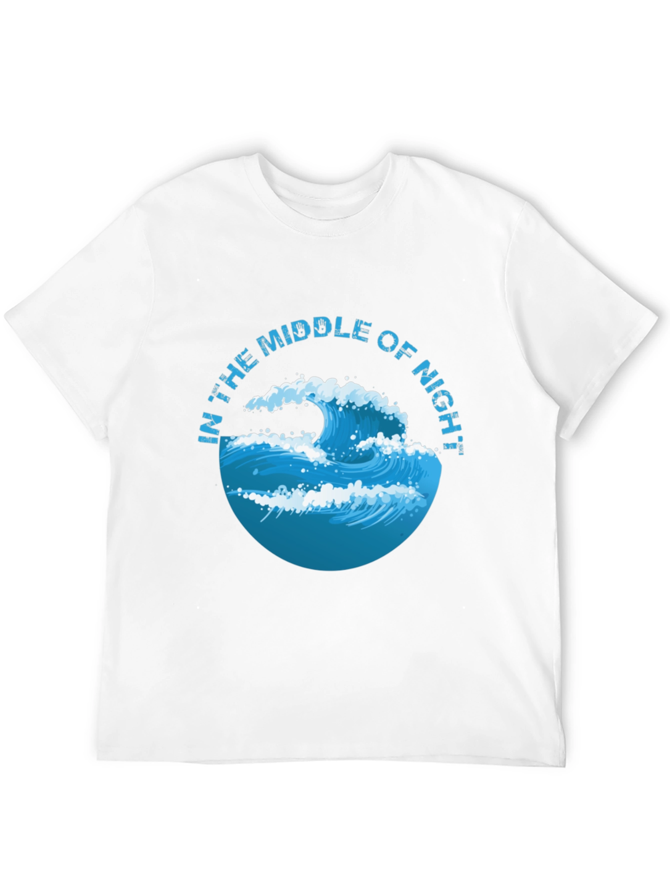 In The Middle of Night Wave Graphic Black T-Shirt