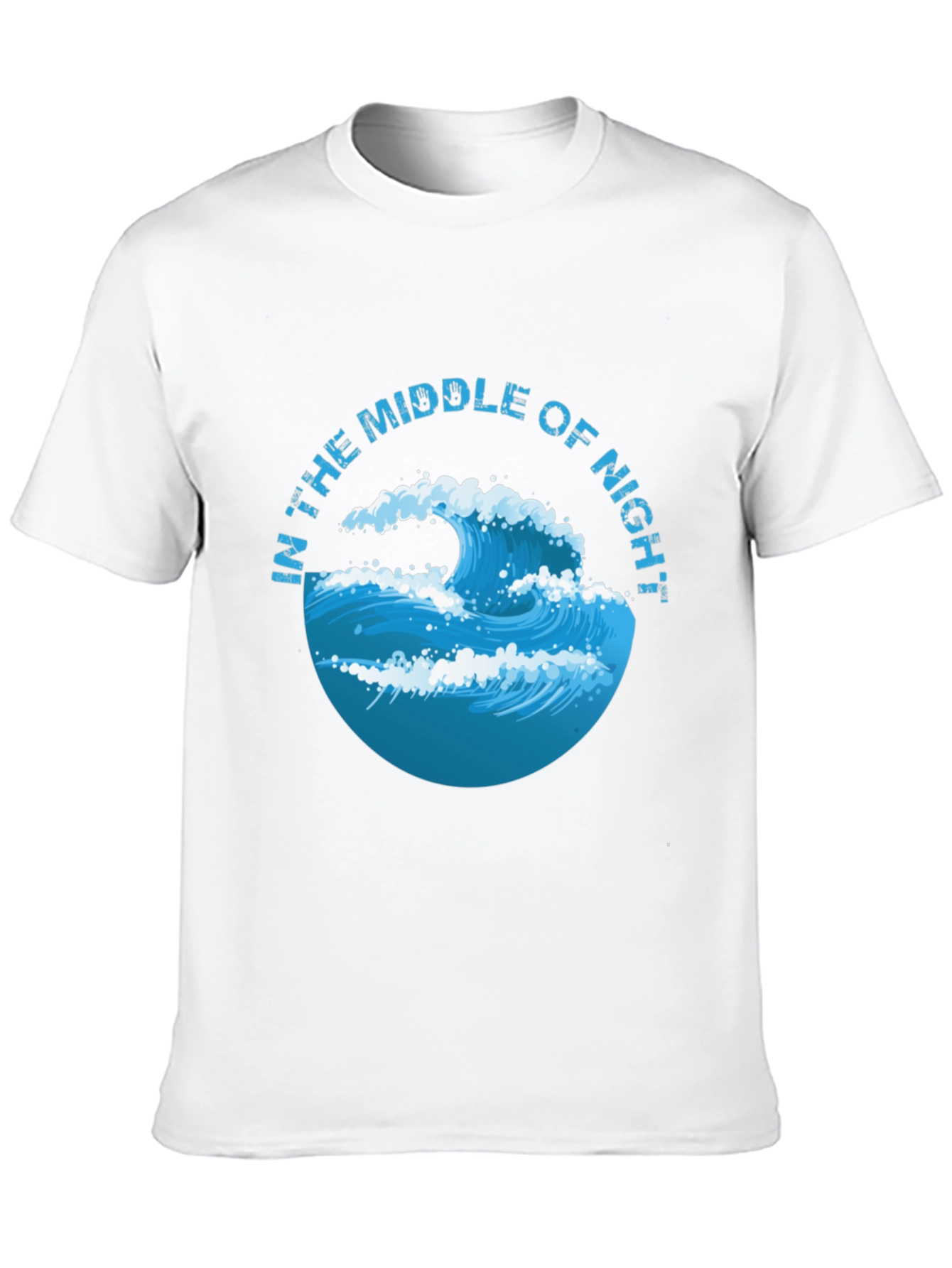 In The Middle of Night Wave Graphic Black T-Shirt