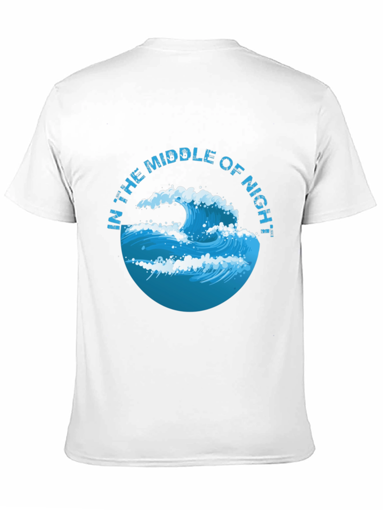In The Middle of Night Wave Graphic Black T-Shirt