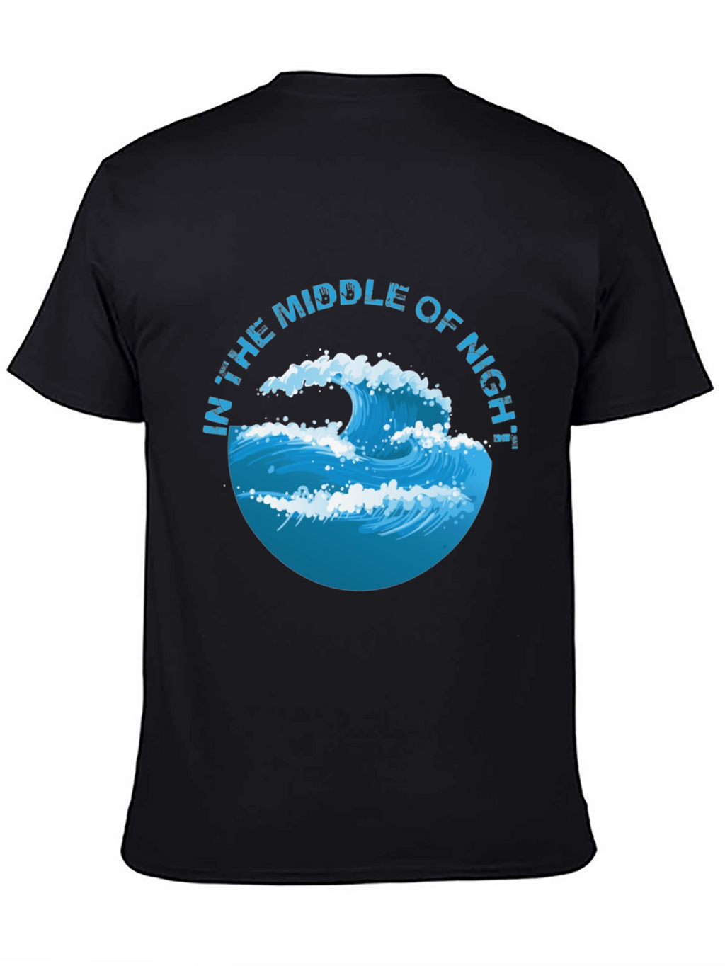 In The Middle of Night Wave Graphic Black T-Shirt
