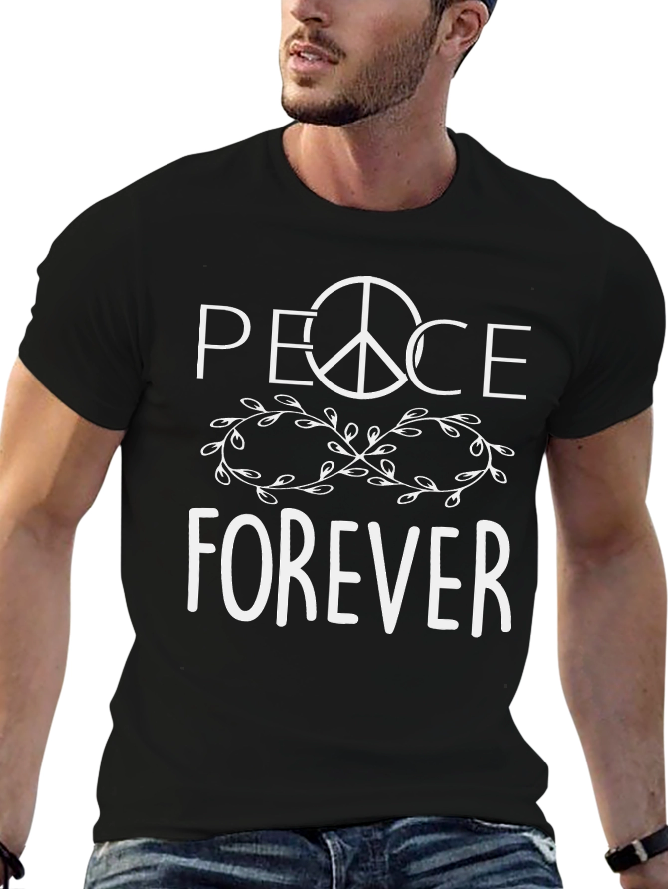 Peace Forever T-Shirt - Black Graphic Tee