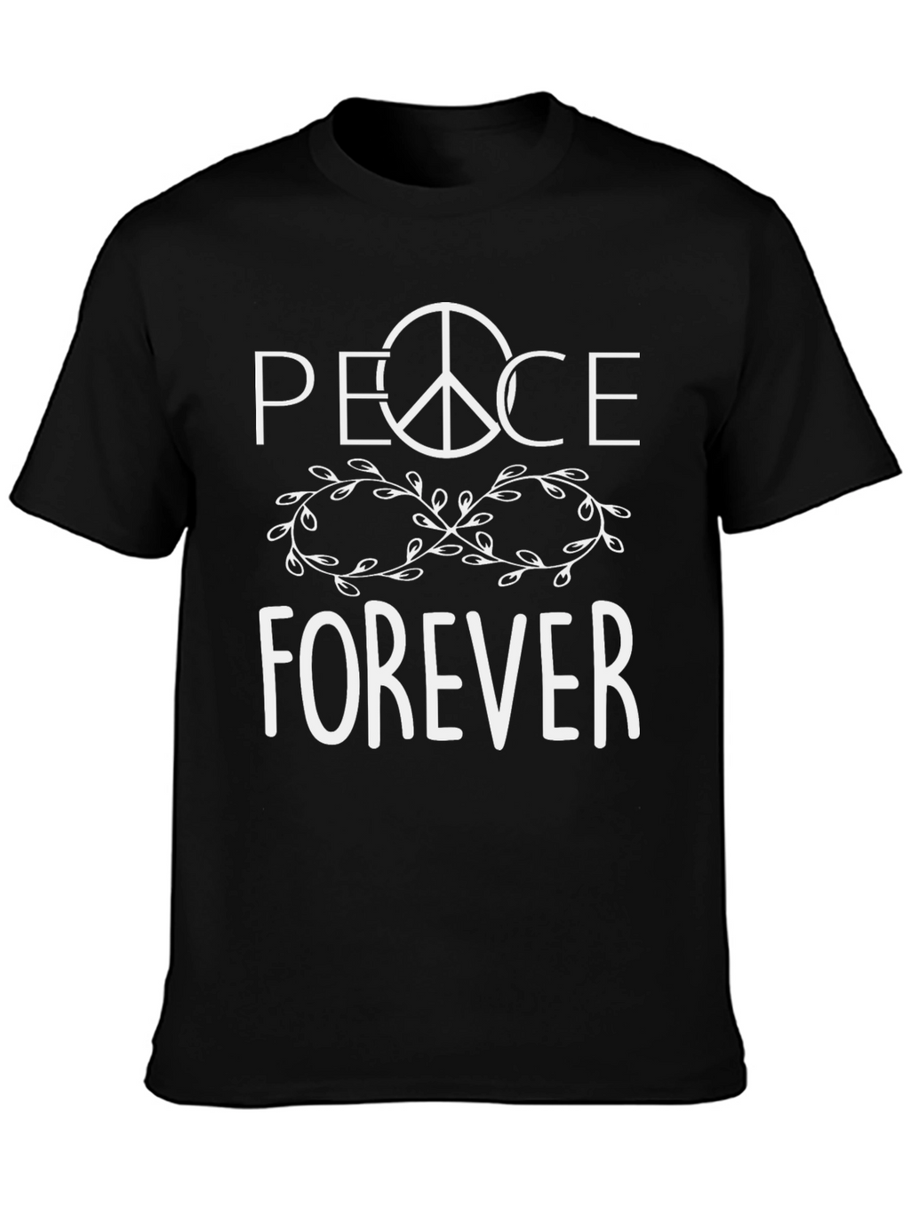 Peace Forever T-Shirt - Black Graphic Tee