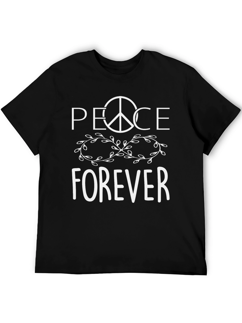 Peace Forever T-Shirt - Black Graphic Tee