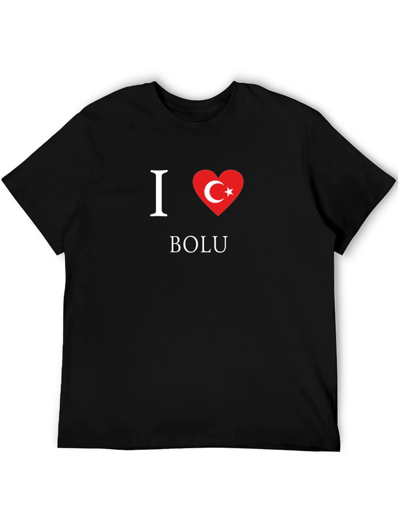 I Love Bolu T-Shirt Turkey Flag Heart Design