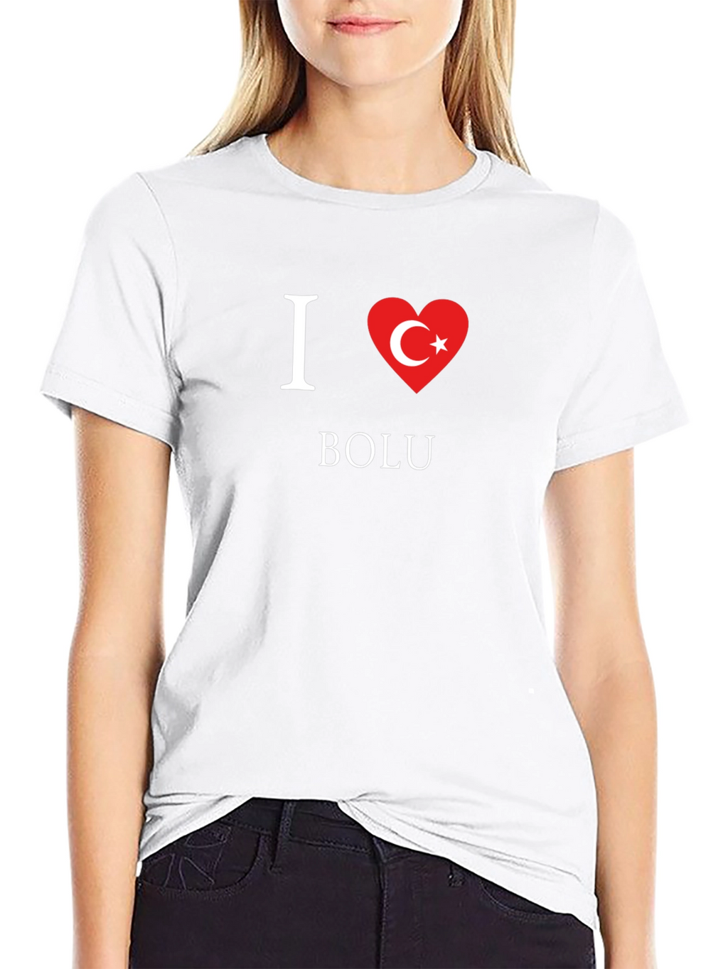 I Love Bolu T-Shirt Turkey Flag Heart Design