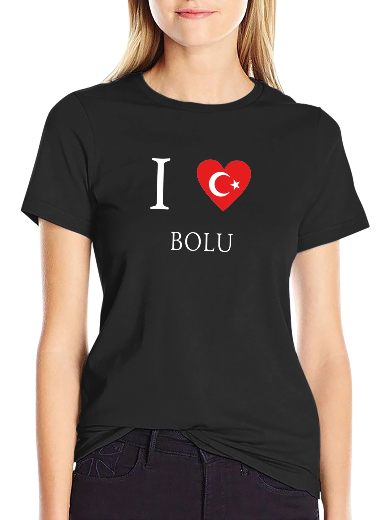 I Love Bolu T-Shirt Turkey Flag Heart Design