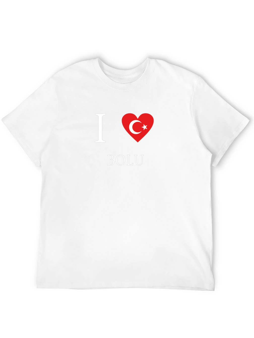 I Love Bolu T-Shirt Turkey Flag Heart Design