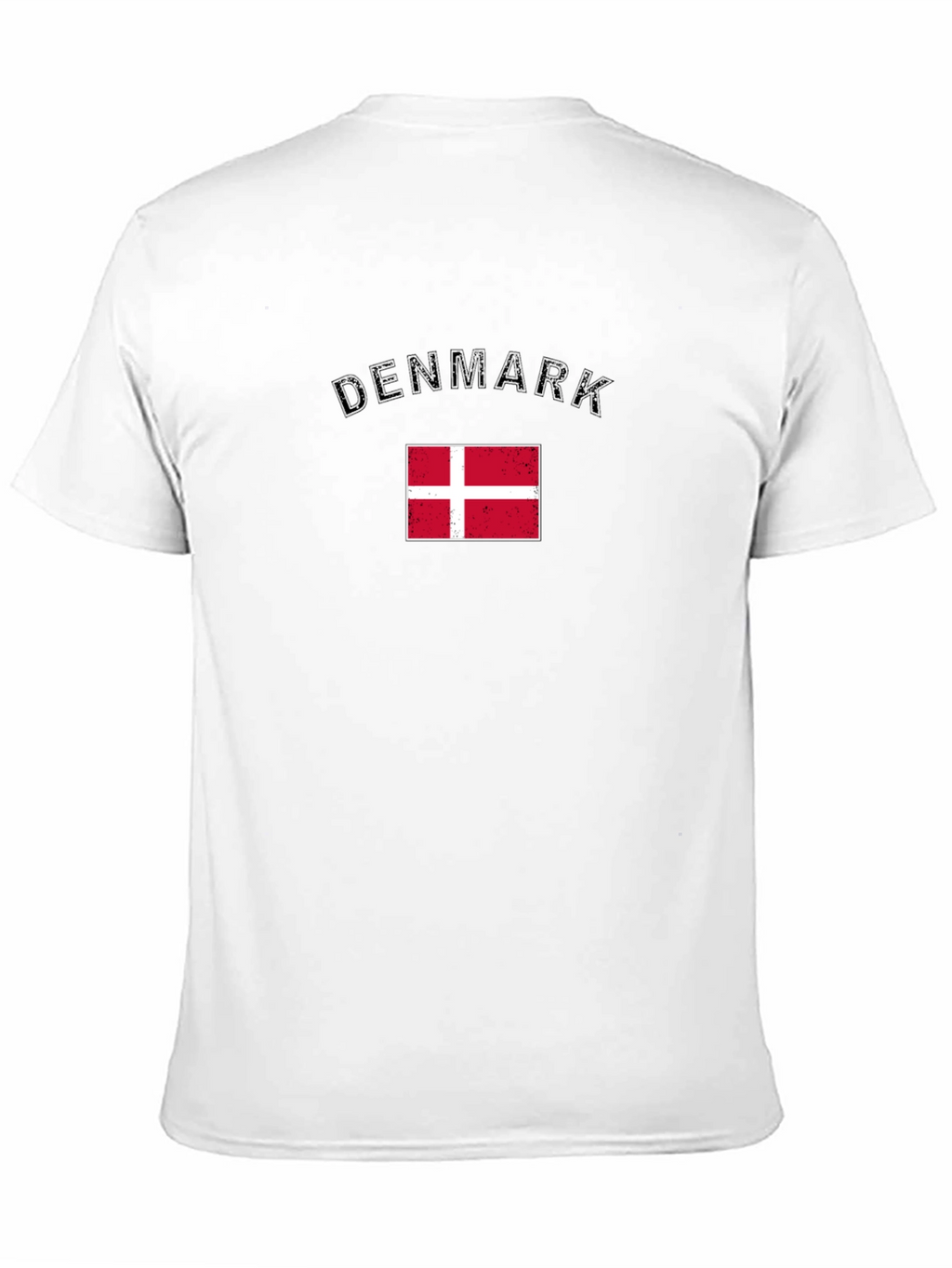 Denmark Flag T-Shirt - Black Crew Neck Tee