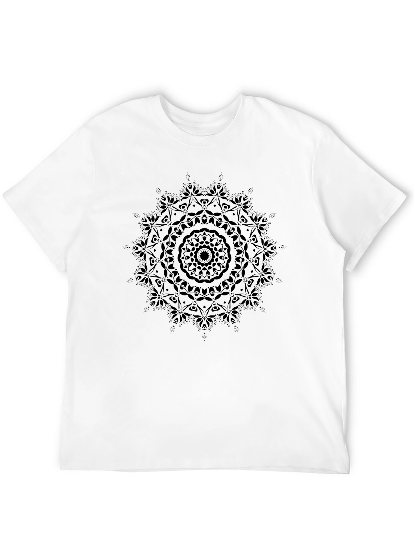 Black Mandala Graphic Tee - Soft Cotton