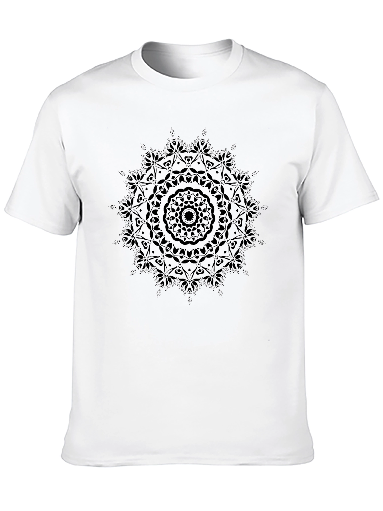 Black Mandala Graphic Tee - Soft Cotton
